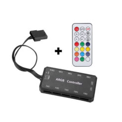 Bộ HUB kèm điều khiển chia Fan 10 cổng Led RGB (1x Remote, 1x Cáp nguồn, 1x Board)