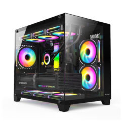 VỎ CASE VITRA CRYSTAL S1 V2 BLACK (MATX/MÀU ĐEN/RAD 360)