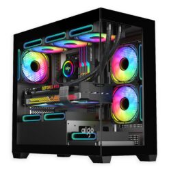 VỎ CASE AIGO C218M M-ATX BLACK - ( tặng 3 Fan Led build PC)