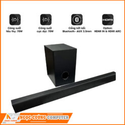 Bộ loa SoundBar + Subwoofer không dây hãng ONN. 36'' 2.1 (Loa ONN. 100023515 Soundbar siêu trầm không dây)