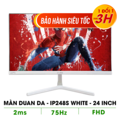 MÀN HÌNH DUAN DA- IP248S WHITE ( 24 ICNH /IPS/75HZ/1920x1080/2MS/250NITS)