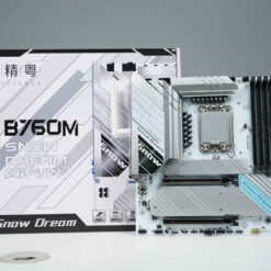 MAIN JGINYUE B760M SNOW DREAM WIFI DDR4 WHITE (VRM 14+1+1 Chạy tốt Core I5 14600K mát rượi)
