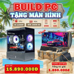 Tặng Màn [CORE I5 11400F | GTX 1660 Super 6G| RAM 16G| NVME 256G] Tặng màn 24inh 100hz