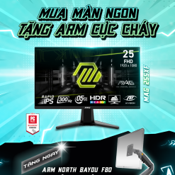 MÀN HÌNH GAMING MSI MAG 255XF (24.5 INCH/ FAST IPS/ FHD / 300HZ/ 0.5MS)