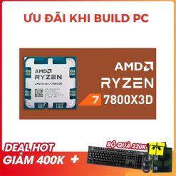 CPU AMD RYZEN 7 7800X3D TRAY (AMD AM5/4.2 GHZ BOOST 5.0 GHZ/8 CORES/16 THREADS/96 MB CACHE/PCIE 5.0)
