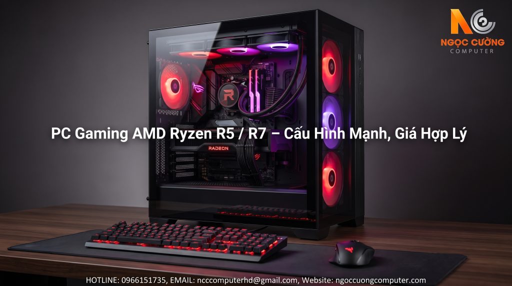 PC Gaming AMD Ryzen R5 / R7 – Cấu Hình Mạnh, Giá Hợp Lý