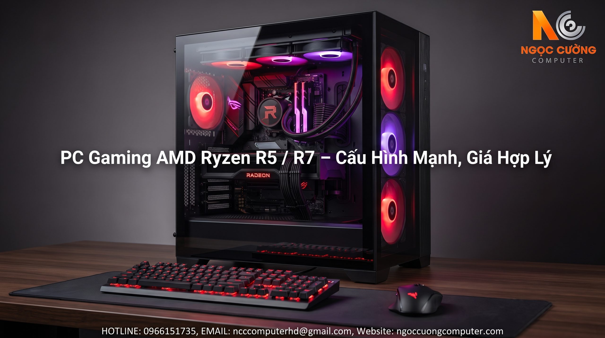 PC Gaming AMD Ryzen R5 / R7 – Cấu Hình Mạnh, Giá Hợp Lý
