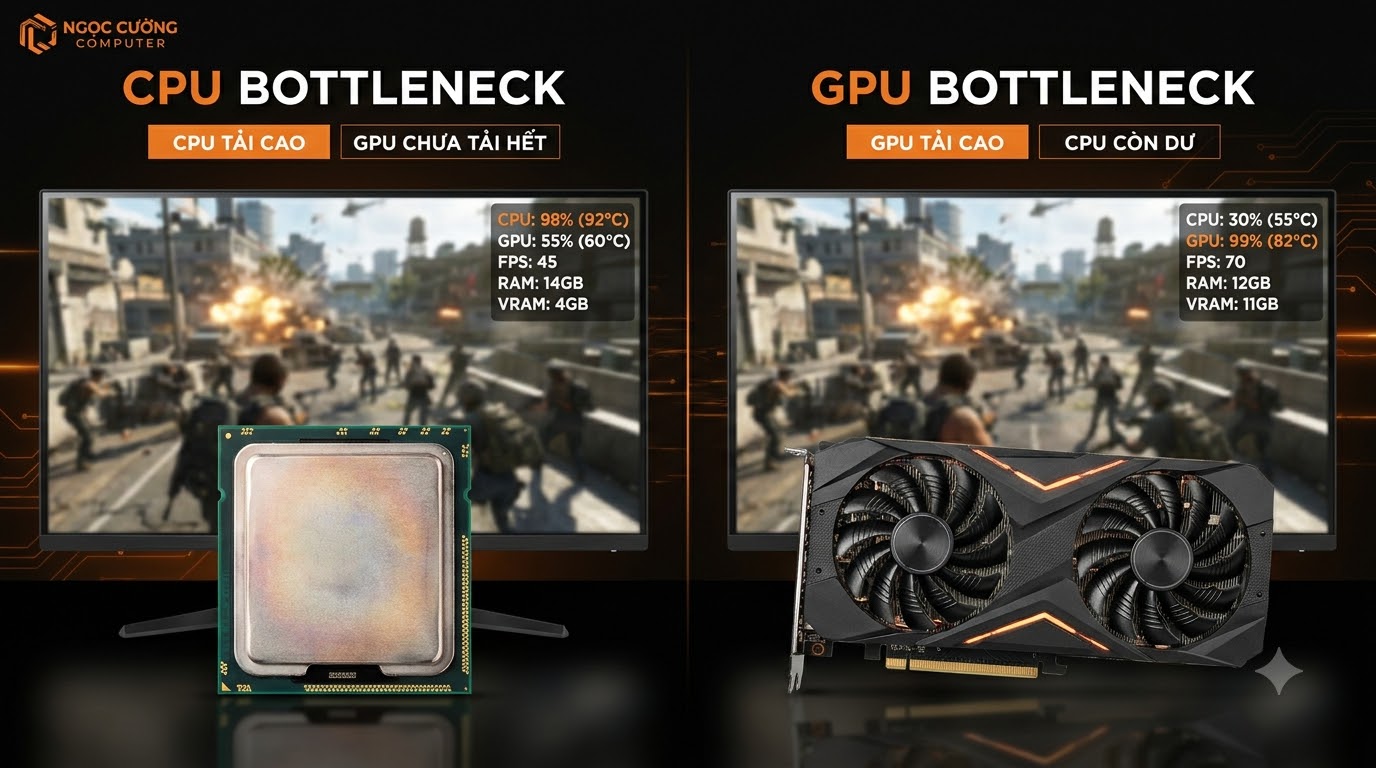 CPU Bottleneck và GPU Bottleneck