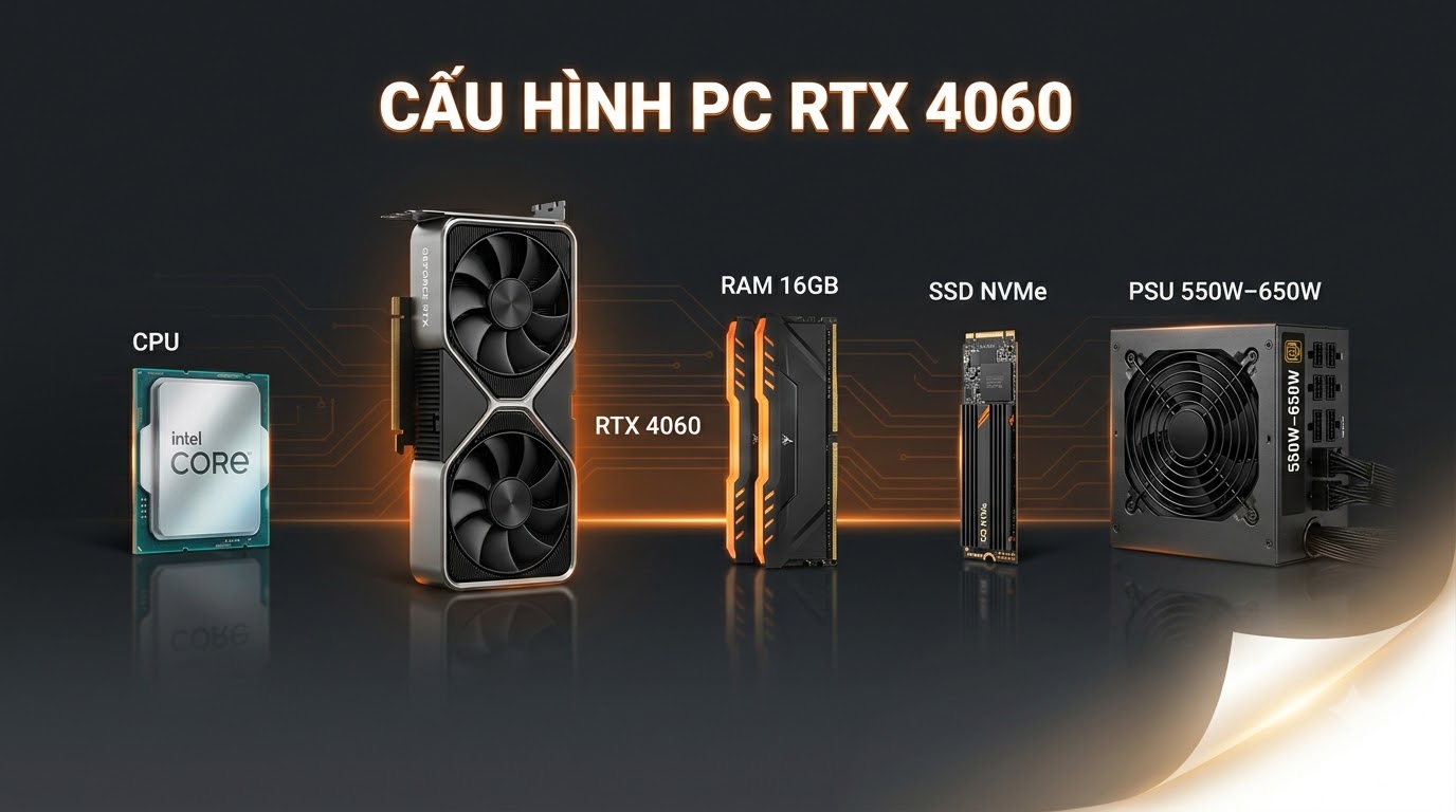 Cấu hình PC RTX 4060 theo ngân sách