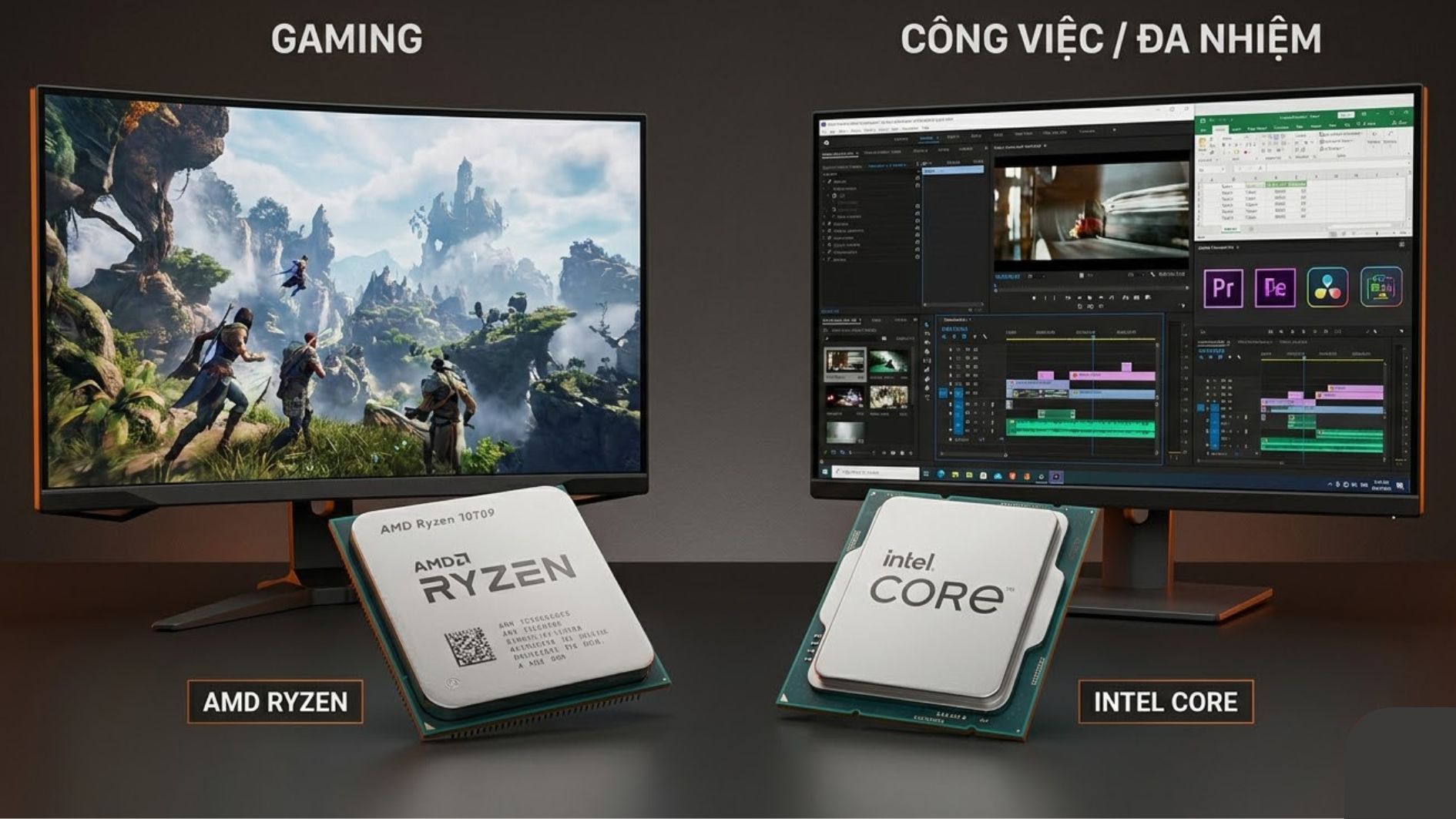 Gaming vs đa nhiệm/đồ họa